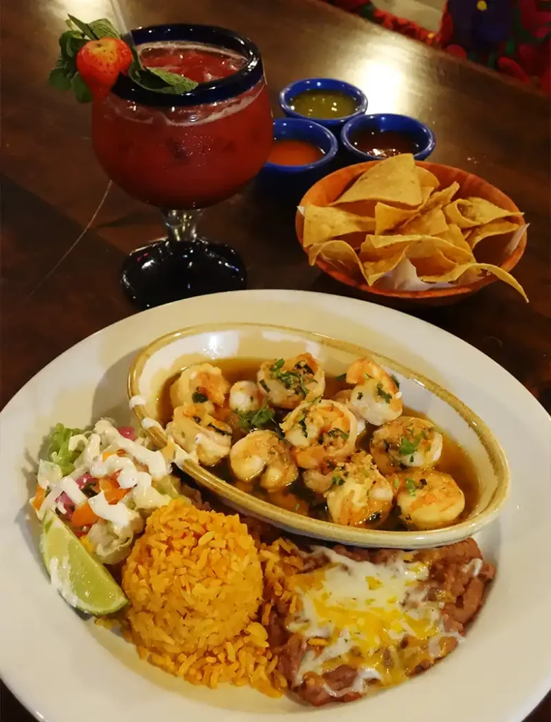 garlic shrimp plate